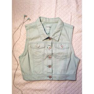 Highway Jeans Distressed Denim Vest | L